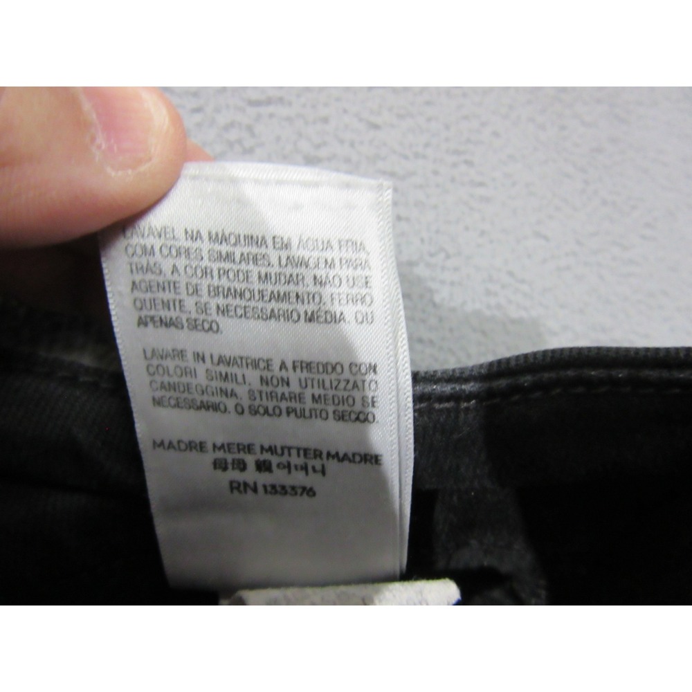 Mother Jeans Womens 27 Black High Waisted Looker Raw Hem Distressed USA - Picture 15 of 16
